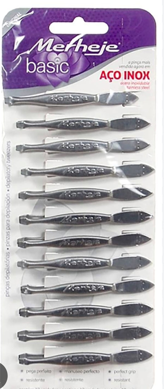 Set de pinzas plateadas