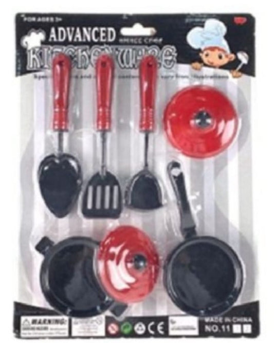 Set de Cocina Negro con Roja